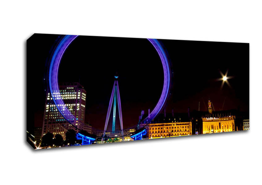 London Eye Speed Nights Canvas Wall Art