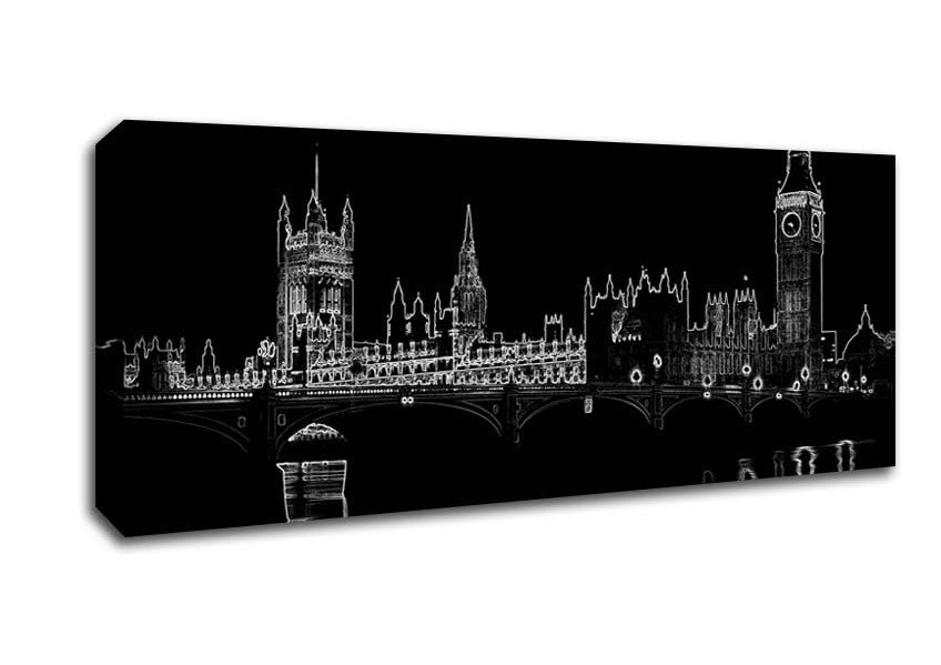 London Houses Of Parliment Canvas Wall Art