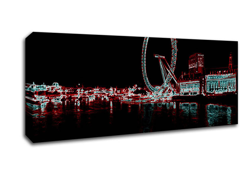 London Thames London Eye Canvas Wall Art