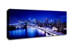 New York City Brooklyn Bridge Ariel Night View Canvas Wall Art