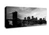 New York City Brooklyn Bridge Cloudy Skies B n W Canvas Wall Art