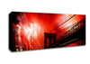 New York City Brooklyn Bridge Fireworks Red Canvas Wall Art