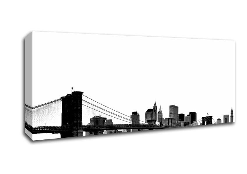 New York City Brooklyn Bridge Afar Canvas Wall Art