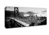 New York City From Brooklyn Bridge B n W Canvas Wall Art