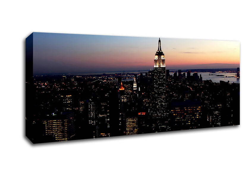 New York City Morning Glow Canvas Wall Art