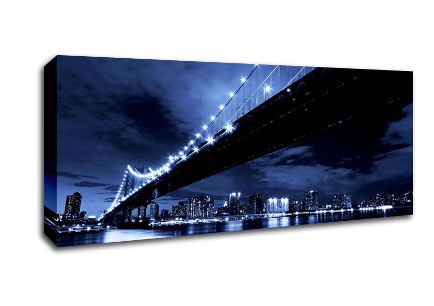 New York City Night Blues Canvas Wall Art