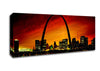 New York City Red Orange Glow Canvas Wall Art