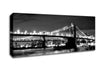 NYC Night Bridge B n W Canvas Wall Art
