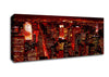 Red Glow City Canvas Wall Art