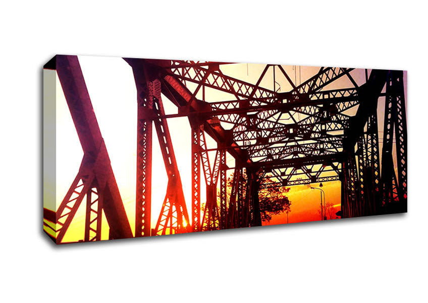 Street Bridge Canvas Wall Art