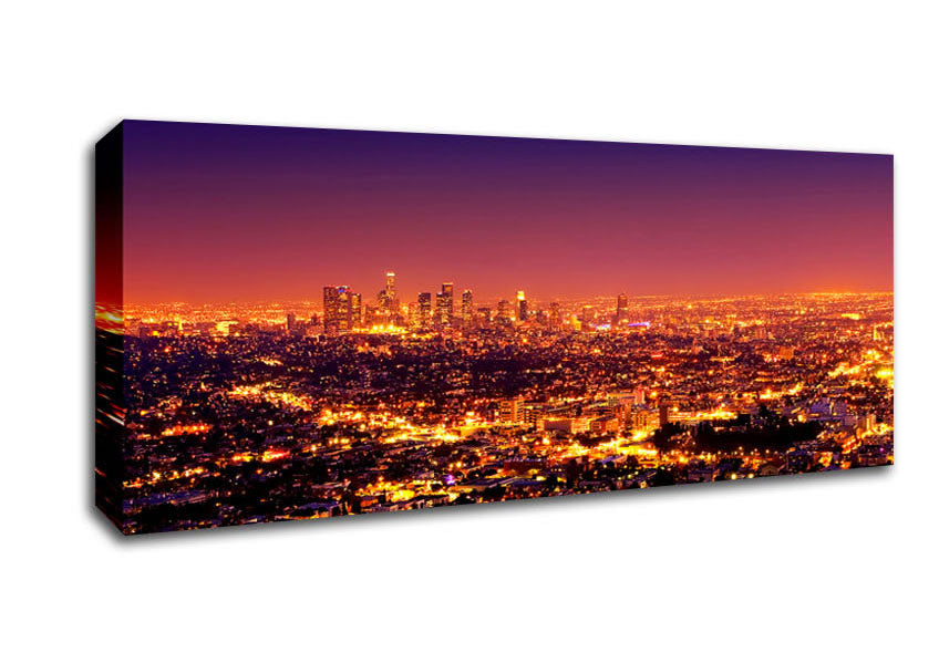 The City Of The Burning Lights Canvas Wall Art
