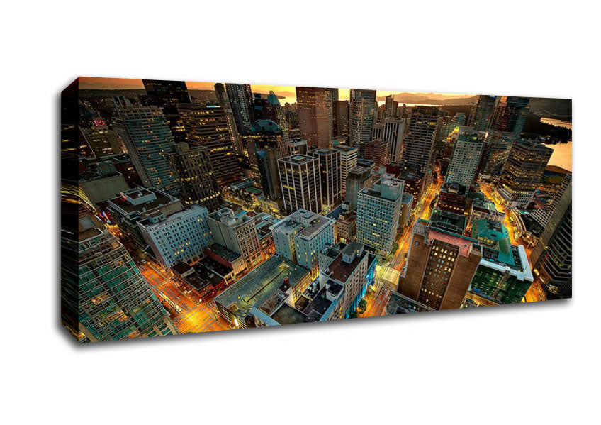 Vancouver Sunset Canada Canvas Wall Art
