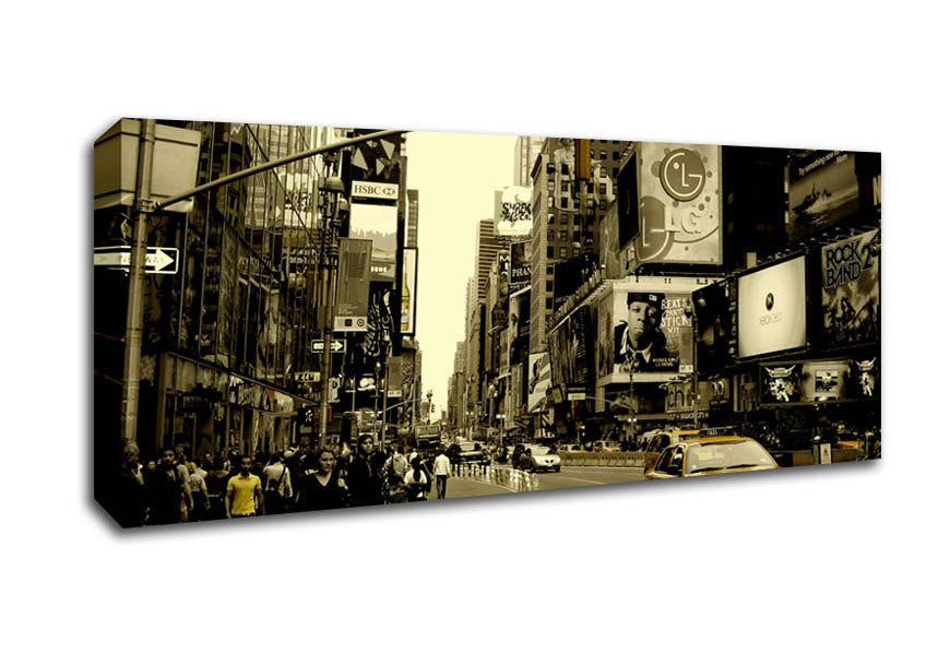 Yellow Taxi New York Canvas Wall Art