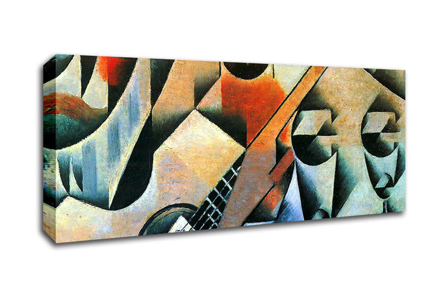 Juan Gris Banjo (Guitar) And Glasses Canvas Wall Art