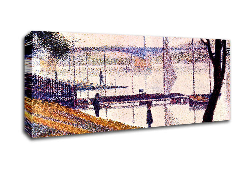 Seurat Bridge Of Courbevoie Canvas Wall Art