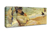 Monet Camille On The Beach At Trouville Canvas Wall Art