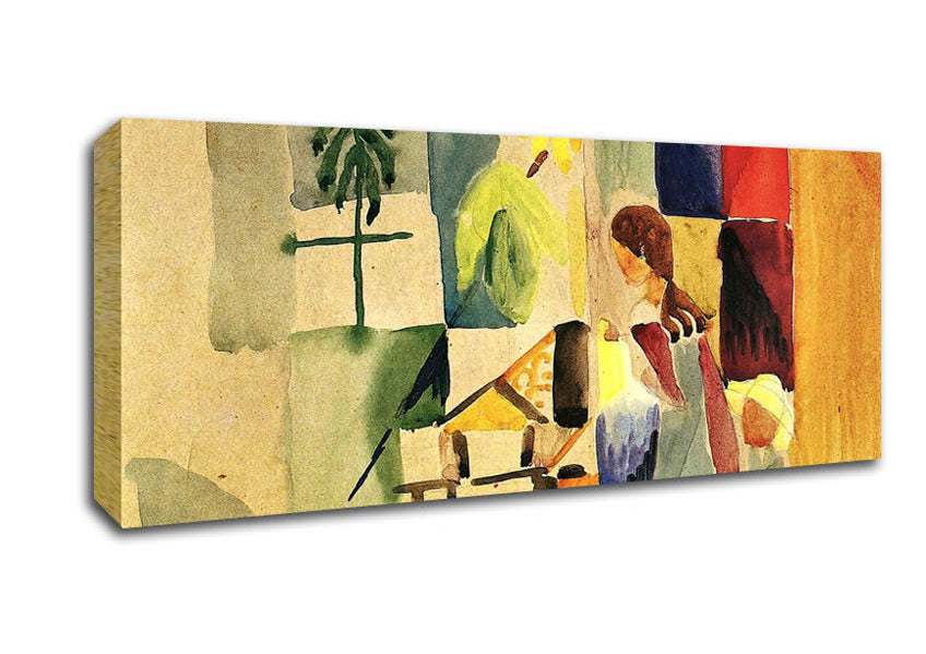 August Macke Children At The Vegetable Shop 2 Canvas Wall Art