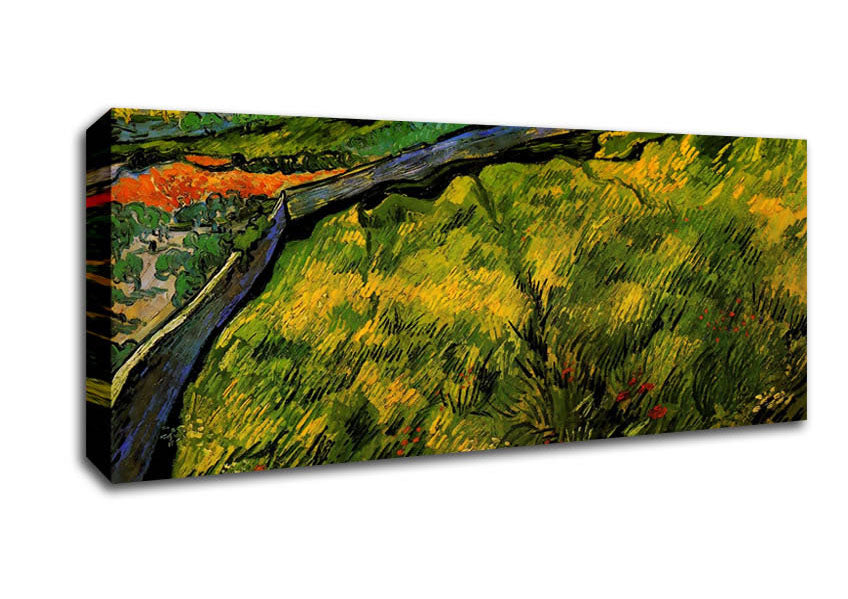 Van Gogh Field Of Spring Wheat At Sunrise Canvas Wall Art