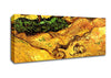 Van Gogh Field With Two Rabbits Canvas Wall Art