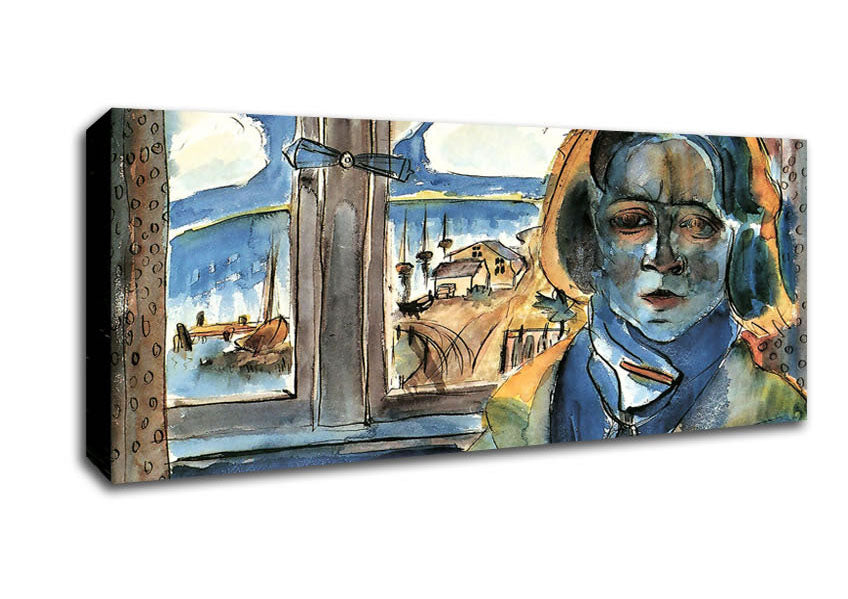 Walter Gramatte Girl At The Window Sonia Canvas Wall Art
