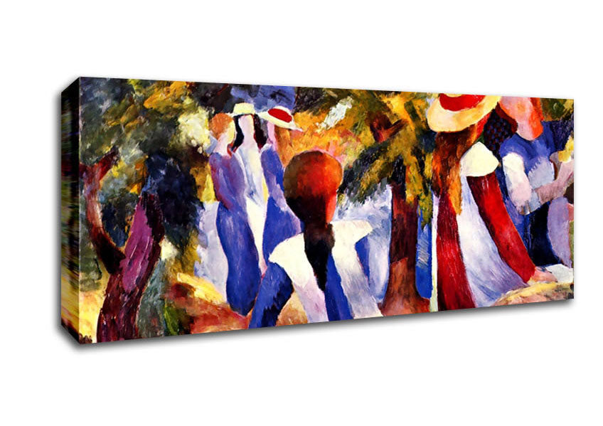 August Macke Girls In The Open Canvas Wall Art