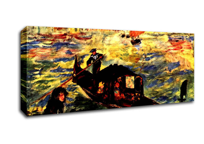 Renoir Gondola On The Canale Grande Canvas Wall Art
