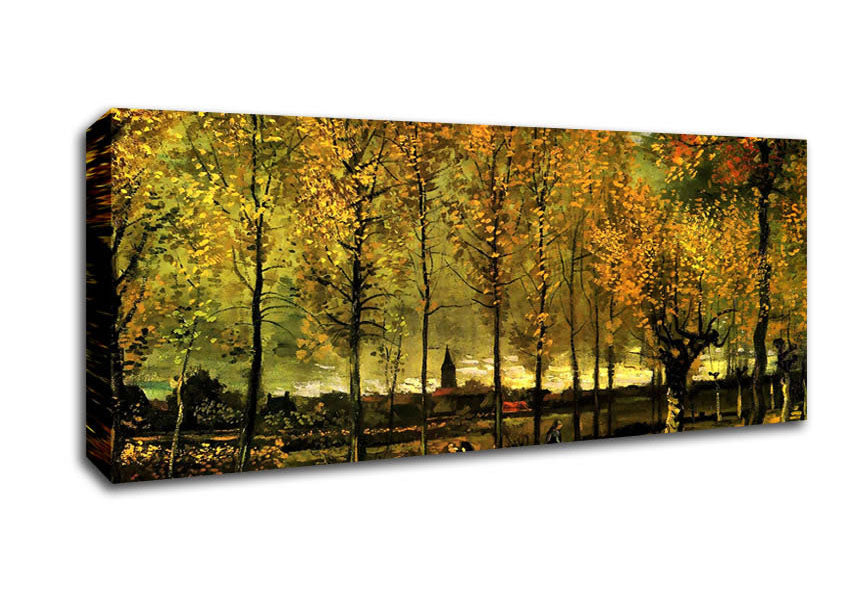 Van Gogh Lane With Poplars Canvas Wall Art