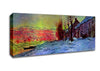 Monet Lava Court Sunshine And Snow Canvas Wall Art