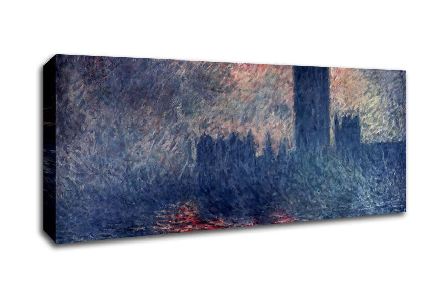 Monet Parliament In London Canvas Wall Art