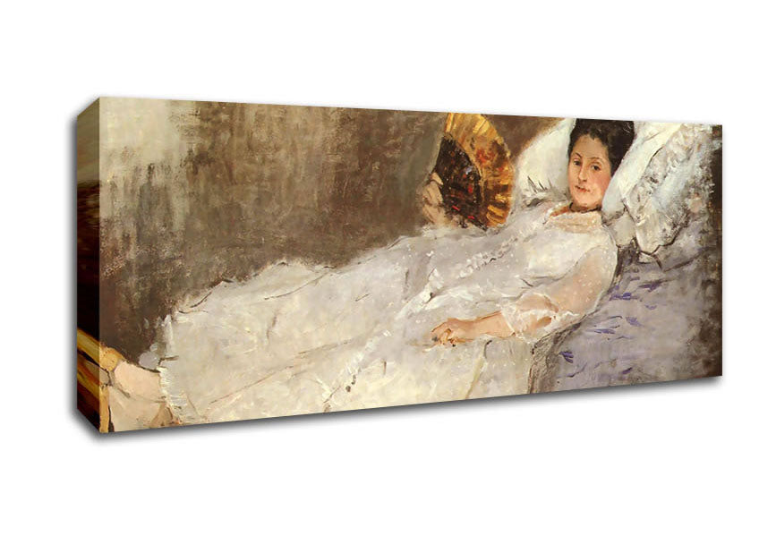 Morisot Portrait Of Madame Hubard Canvas Wall Art