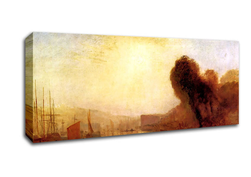 Joseph Mallord Turner Regatta At Cowes Castle Canvas Wall Art