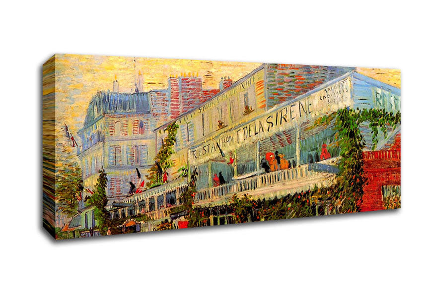Van Gogh Restaurant De La Sirene At Asnieres Canvas Wall Art