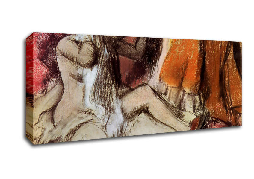 Degas Seated Female Nude On A Chaise Lounge Canvas Wall Art