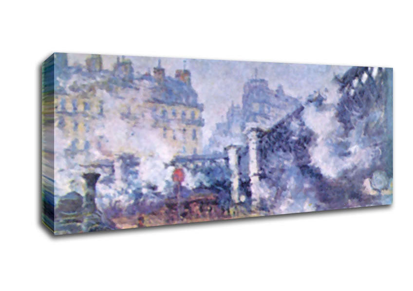 Monet The Europe Bridge Saint Lazare Station In Paris Canvas Wall Art