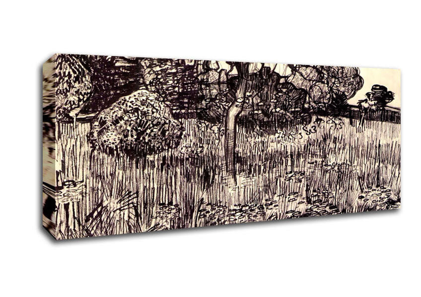 Van Gogh Tree In A Meadow Canvas Wall Art