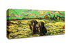Van Gogh Two Peasant Women Digging In Field With Snow Canvas Wall Art