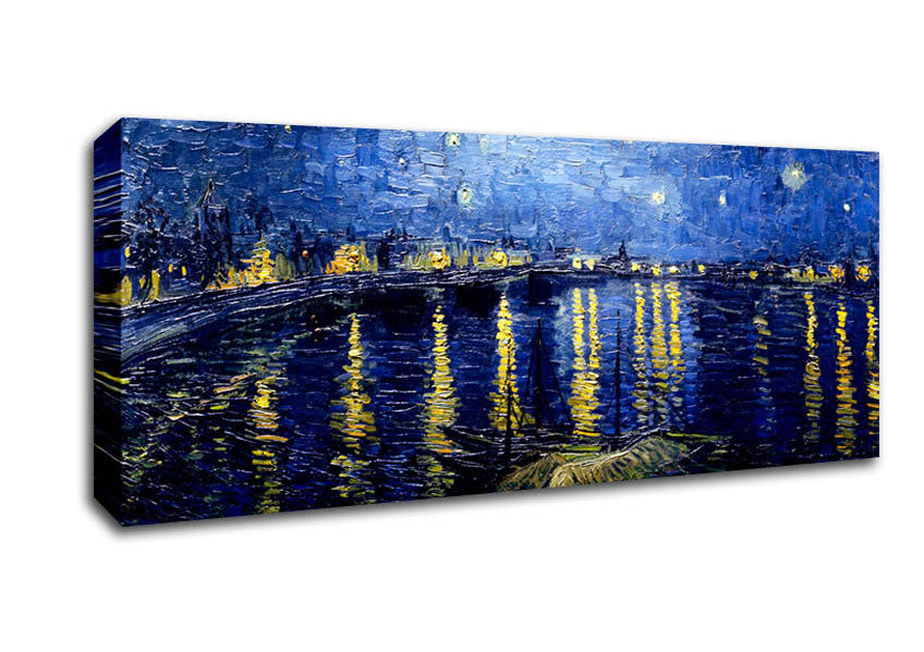 Van Gogh Starry Night Over The Rhone Blue Canvas Wall Art