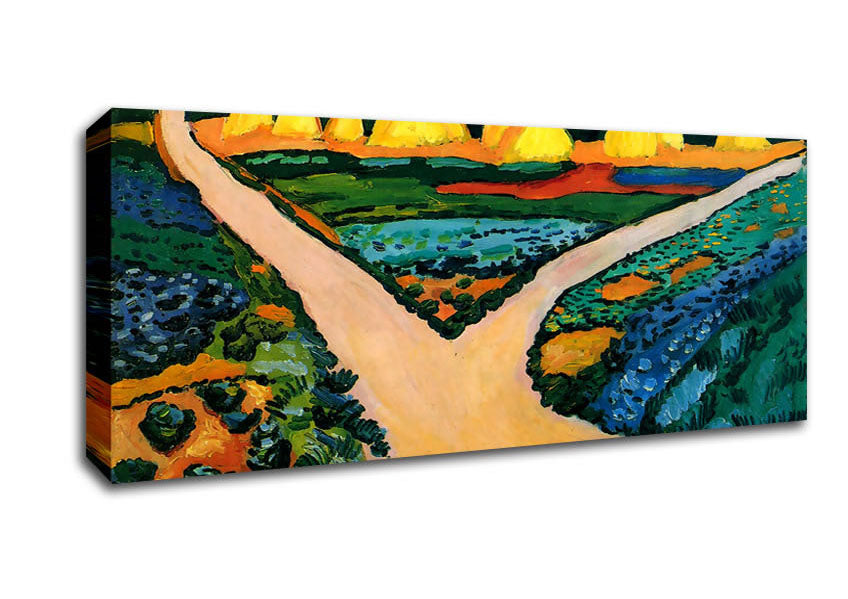 August Macke Vegetable Fields Canvas Wall Art
