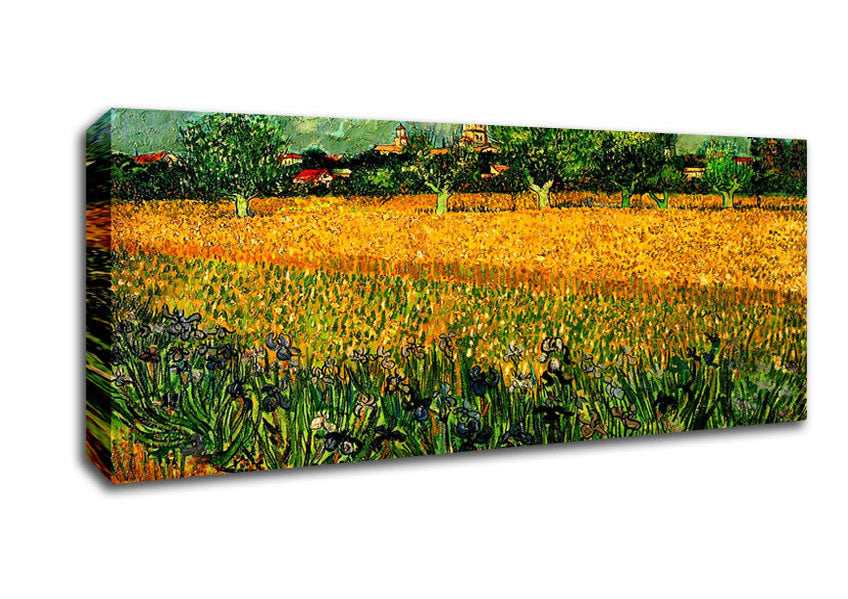 Vincent Van Gogh View Of Arles With Irises In The Foreground Canvas Wall Art