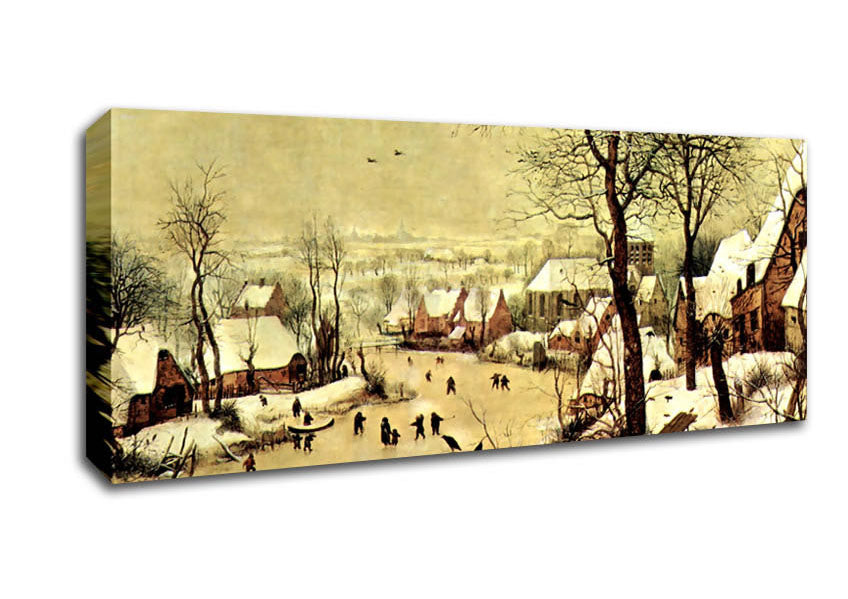 Pieter Bruegel Winter Landscape With Skaters Canvas Wall Art