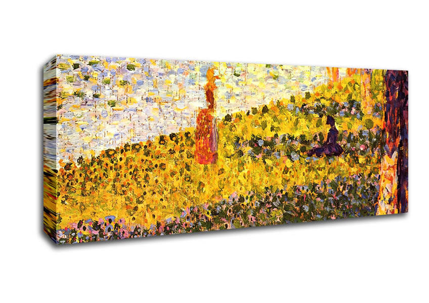 Seurat Women On The Shore Canvas Wall Art