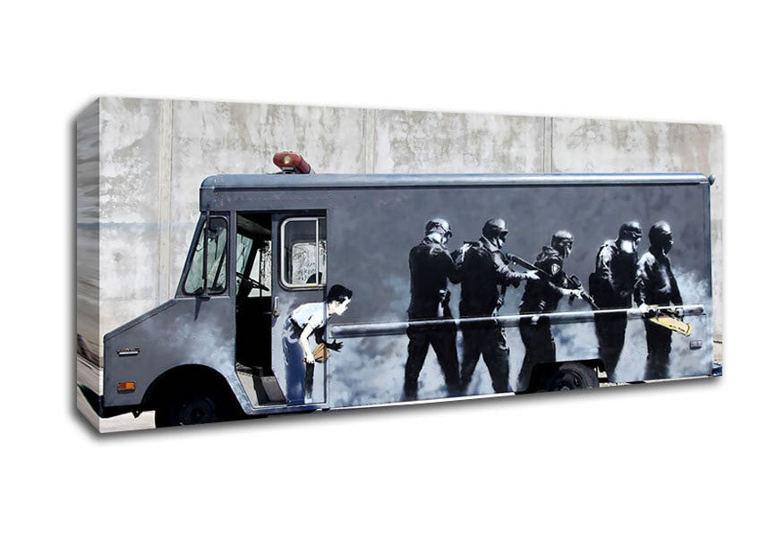 Banksy Swat Truck Canvas Wall Art