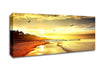 Stunning Yellow Sunset Beach Canvas Wall Art