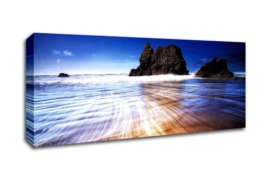 Retreating Wave Canvas Wall Art
