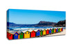 Colourful Beach Hut Line-Up Canvas Wall Art