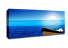 Sail Boat On The Crystal Ocean Shoreline Canvas Wall Art