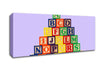 Alphabet Blocks Lilac Canvas Wall Art
