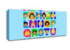 Alphabet Children Baby Blue Canvas Wall Art