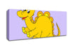 Big Happy Dinosaur Lilac Canvas Wall Art