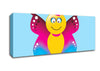 Butterfly Cartoon Face Baby Blue Canvas Wall Art